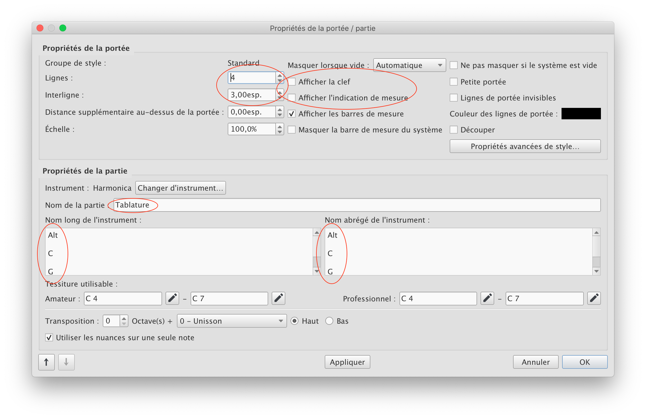 Propriété Portée/Partie